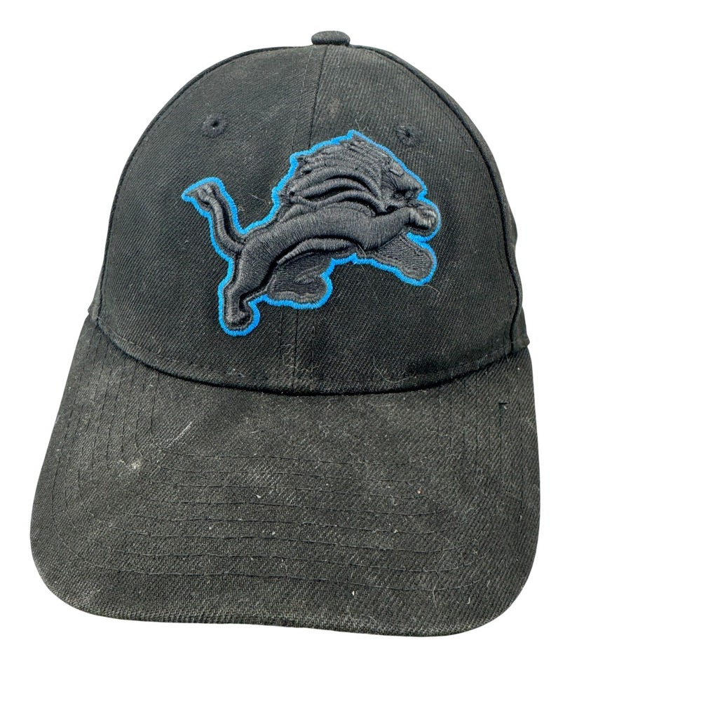 Detroit Lions Hat Cap New Era Youth OSFA Black 9FORTY NFL Adjustable